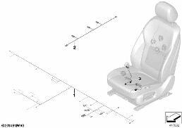 WIRING HARNESS, SEAT, FRONT diagram for BMW X5 F15 30dX
