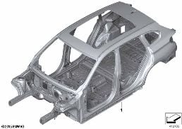 Karosserieframe diagram for BMW X1 F48 LCI 20i