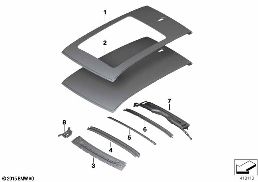 ルーフ diagram for BMW X2 F39 20iX