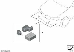 Kit montagg., Park Distance Control ant. diagram for BMW X4 F26 20dX