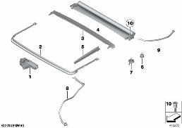PANORAMIC ROOF, MANUAL diagram for BMW 5 Series F07 GT LCI 550iX