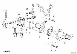 COOLING SYSTEM WATER HOSES diagram for BMW 7 Series E23 728i