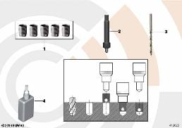 Kit réparation filetages paroi mince diagram for BMW 5 Series E39 525td
