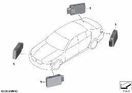 SENSOR FOR LANE CHANGE WARNING diagram for BMW 7 Series G12 740LdX