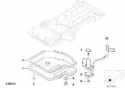 OIL PAN/OIL LEVEL INDICATOR diagram for BMW 7 Series E32 740i