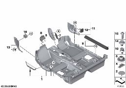 Wykładzina podłogowa diagram for BMW MINI F56 One