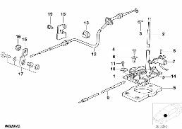 SHIFT INTERLOCK AUTOMATIC TRANSM. diagram for BMW 3 Series E36 323i 2.4
