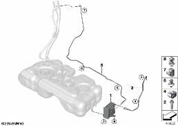 ACTIVATED CHARCOAL FILTER/FUEL VENTILAT diagram for BMW X2 F39 M35iX