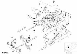 带手动换档模式的自动变速箱换档 diagram for BMW 5 Series E39 523i