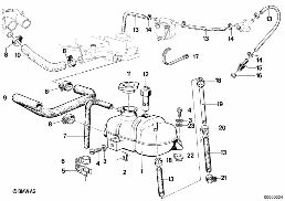 Réservoir tampon diagram for BMW 7 Series E23 735i