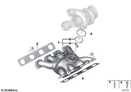 排氣歧管 diagram for BMW X5 E70 M