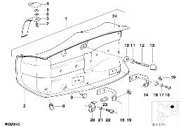 Selle diagram for BMW R 65, R 65 RT, R 80, R 80 RT (85-95) 65