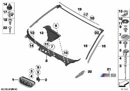 EXTERIOR TRIM / GRILL diagram for BMW 6 Series F12 650iX