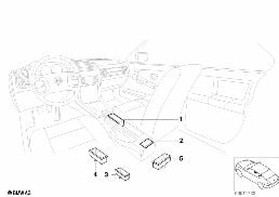 INDIVIDUAL WOOD ASHTRAY/NON-SMOKER BOX diagram for BMW 3 Series E36 320i