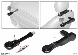 MINI ACTION-CAM BRACKET diagram for BMW MINI Countryman F60 Cooper