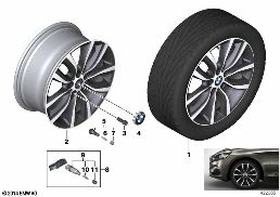 BMW LA WHEEL V-SPOKE 485 - 18'' diagram for BMW 2 Series F46 Gran Tourer LCI 216d