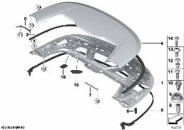 FOLDING TOP COMPARTMENT LID diagram for BMW 2 Series F23 LCI 220i
