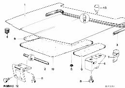 ENGINE HOOD/MOUNTING PARTS diagram for BMW 7 Series E23 735i