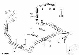 TRANSMISSION OIL COOLING diagram for BMW 3 Series E30 320i