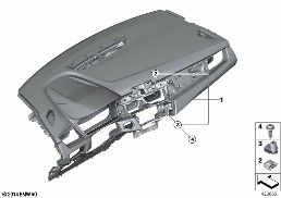 TRIM PANEL DASHBOARD diagram for BMW 2 Series F45 Active Tourer LCI 216d