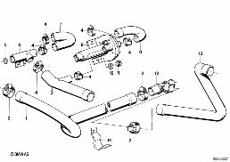Systeme de refroidissement - durit diagram for BMW 7 Series E23 735i