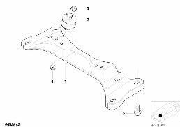 Βάση ανάρτησ.κιβωτ./χειροκ.κιβώτ.ταχυτ. diagram for BMW 3 Series E46 323i