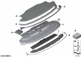 FOLDING TOP COMPARTMENT LID diagram for BMW 4 Series F33 LCI 435dX