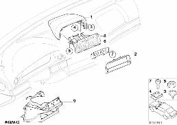 Pièces de montage taximètre diagram for BMW 5 Series E39 525td