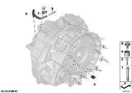 GA8F22AW TRANS. MOUNT/MOUNTED PARTS diagram for BMW X1 F48 LCI 20d