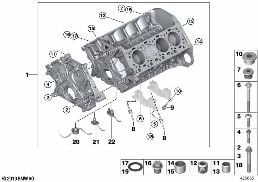 ENGINE BLOCK diagram for BMW 6 Series F12 LCI 650i