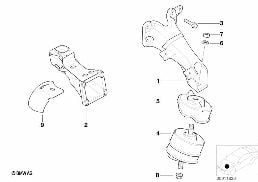 发动机悬挂装置 diagram for BMW 3 Series E36 328i