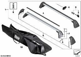 ROOF RACK diagram for BMW 7 Series G12 740LdX