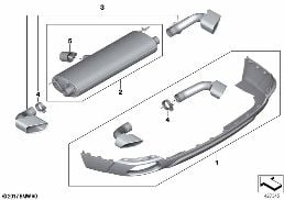 BMW M Performance diagram for BMW X6 F16 35iX