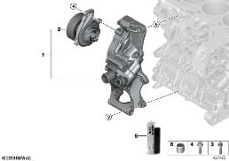 Koelsysteem-waterpomp/thermostaat diagram for BMW X2 F39 28iX