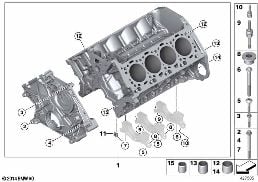 Bloco do motor diagram for BMW X5 M F85 X5 M