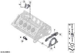 Bloco do motor/peças adicionais diagram for BMW X5 M F85 X5 M