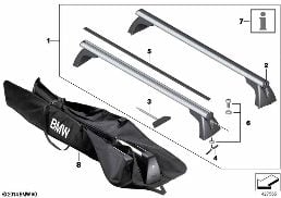 ROOF RACK diagram for BMW 3 Series E90 318i