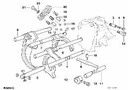 S5D...G INNER GEAR SHIFTING PARTS diagram for BMW 3 Series E36 318tds