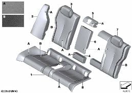 INDIVIDUAL COVER, LEATHER, SEAT REAR