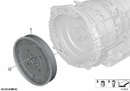 Torsiedemper diagram for BMW 5 Series G30 530e
