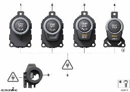 SWITCH, START/STOP, EMERGENCY START COIL diagram for BMW 7 Series F01 LCI 740dX