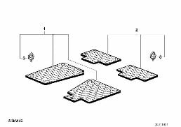 RUBBER MAT diagram for BMW 3 Series E36 M3