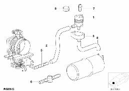 FUEL TANK BREATHER VALVE diagram for BMW 7 Series E38 728iL