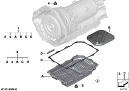 GA8HP76Z OIL PAN diagram for BMW 4 Series G82 M4 Coupé M4 Competition