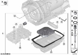 GA8HP76Z SELECTOR SHAFT diagram for BMW 4 Series G82 M4 Coupé M4 Competition