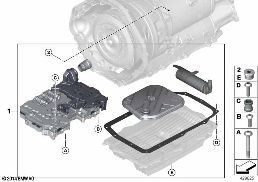 GA8HP75Z Mechatronik diagram for BMW 5 Series F90 M5 M5