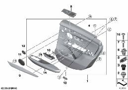 DOOR TRIM, REAR diagram for BMW 2 Series F45 Active Tourer LCI 216d