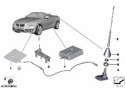 INDIVIDUAL PARTS FOR PHONE ANTENNA diagram for BMW 2 Series F23 LCI 220i
