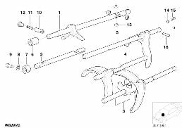 GETRAG 280 INNER GEAR SHIFTING PARTS diagram for BMW 6 Series E24 M6