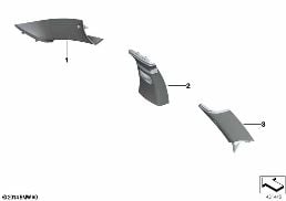 Indi. A-, B-, C-Säulenverkleidung diagram for BMW X6 F16 28iX